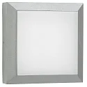 Outdoor LED Wall and Ceiling luminaire Type No. 6560, IP54 IK08, 19 x 19cm, 8W 3000K 880lm, cast alu, dimmable, silver