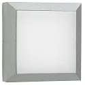 Outdoor LED Wall and Ceiling luminaire Type No. 6561, IP54 IK08, 26 x 26cm, 16W 3000K 1600lm, cast alu, dimmable, silver