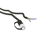 connection cable PLUG-N-PLAY 2-fold, with open cable, black 250cm