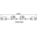Albert extension cable PLUG-N-PLAY 3-fold, black 500cm
