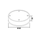 CASAMBI CASAMBI Dreh-Fernbedienung RWTDBTBA mit Wandhalterung, mit Akku, 5V DC, USB-C, 4 Tasten + Drehdimmer, gold