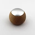 Tisch-Fernbedienung CASAMBI LEPUK EVOLUTION, Ballform, Touch + Kippen, 1-4 Kanal, Tunable White + Dimmen, Eiche / Silber