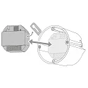 CASAMBI Dimmer für ext. 230V Netztaster, mit CASAMBI Lichtsteuerung, Einbau in Unterputz-Dosen, programmierbar, max. 300W, entstört