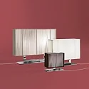 Axolight Tischleuchte LT CLAVIUS XP, 20cm, E14, IP20, Chrom / Tabak