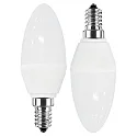 LED Kerzenlampe SMD Essential, E14, 3W 2700K 250lm, 230°, weiß / matt, DOPPELPACK