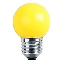 Outdoor LED Deko MiniGlobe, IP44, E27, 1W, GELB, opal