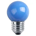 Outdoor LED Deko MiniGlobe, IP44, E27, 1W, BLAU, opal