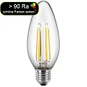 HWH LED Filament Lampe C35, 300°, E27, 4,5W, 2700K, 470lm