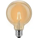 HWH Blulaxa LED Filament Vintage Lamp Globe gold glass ambergris, 12,5cm, 300°, E27, warmwhite, 2W