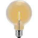 HWH Blulaxa LED Filament Vintage Lamp Globe gold glass ambergris, 12,5cm, 300°, E27, warmwhite, 2W