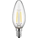 HWH LED Filament lamp candle E14, 4,5W, 470lm, 2700K warmwhite, 300°, glass clear CRI >90