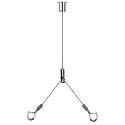 2-er Set Y-Drahtseil-Abhängung für LED Panel 29.5x29.5cm / 62x62cm / 29.5x119.5cm