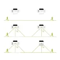 HWH LED Solar-Wandleuchte SOLAR SPOTLIGHT, mit PIR-Sensor, IP65, 3.2W 3000K 400lm 120°, inkl. Akku, 2 Modi, weiß