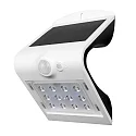 LED Solar-Wandleuchte mit PIR-Sensor, IP65, 1.5W 3000K 220lm 120°, inkl. Akku, 2 Modi, Weiß