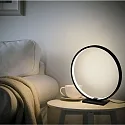 Dekorative LED-Tischleuchte 6,5W warmweiß rund Ringform, schwarz