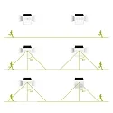 HWH LED Solar-Wandleuchte SOLAR SPOTLIGHT, mit PIR-Sensor, IP65, 3.2W 3000K 400lm 120°, inkl. Akku, 2 Modi, schwarz