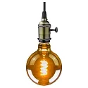 HWH LED Lamp Globe G125, 5W, E27, 250lm, 1800K, glass gold VBS