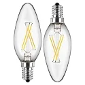 LED Filament lamp candle DOUBLE PACK, 4,5W (40W), E14, 470lm, 2700K, glass clear