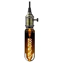 HWH LED Röhrenlampe T65, E27, 5W 1800K 110lm, Glas smoky VSS, 27.5x6.5cm