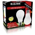 HWH  LED SMD Birnenlampe A60, E27, 5.5W 2700K 470lm 180°, weiß / matt, DOPPELPACK
