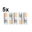 HWH LED Stiftsockellampe, 5er Set, 300°, G9, 2,6W, 3000K, 320lm