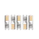 HWH LED Stiftsockellampe, 5er Set, 300°, G9, 2,6W, 3000K, 320lm