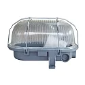 Feuchtraumleuchte BASIS, E27, IP44, Metall-Korb, oval, grau
