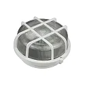Feuchtraumleuchte BASIS, E27, IP44, PVC-Korb, rund, weiß