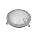 HWH LED Feuchtraumleuchte BASIS FIX SENSOR, 120°, 12W, 4000K, 1200lm, IP54, rund, grau