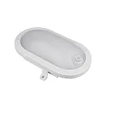 LED Feuchtraumleuchte BASIS FIX SENSOR, 120°, 12W, 4000K, 1200lm, IP54, oval, grau