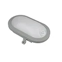HWH LED Feuchtraumleuchte BASIS FIX SENSOR, 120°, 12W, 4000K, 1200lm, IP54, oval, grau