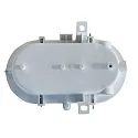 HWH Feuchtraumleuchte BASIS, E27, IP44, Metall-Korb, oval, weiß