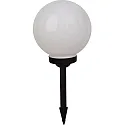 Solar LED Spießleuchte GLOBE, Ø25cm, 6500K, IP44, weiß