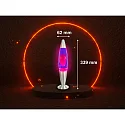 HWH LED Lavaleuchte, 34cm, 310ml, 20W, 1200-5300K, 2lm, IP20, rosa Wachs + lila Flüssigkeit