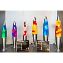 HWH LED lava lamp IP20, blue, yellow, silver 