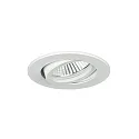 NV-Einbaustrahler TIRREL-R, IP20, Ø 8.2cm, 12V, GX5.3 (exkl.), schwenkbar, Aluminium, weiß