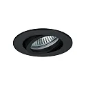 NV-Einbaustrahler TIRREL-R, IP20, Ø 8.2cm, 12V, GX5.3 (exkl.), schwenkbar, Aluminium, schwarz