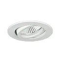 NV-Einbaustrahler TIRREL-R, IP20, Ø 8.2cm, 12V, GX5.3 (exkl.), schwenkbar, Aluminium, strukturweiß