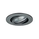 NV-Einbaustrahler TIRREL-R, IP20, Ø 8.2cm, 12V, GX5.3 (exkl.), schwenkbar, Aluminium, titan matt