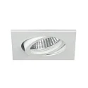 NV-Einbaustrahler TIRREL-S, IP20, 8.2 x 8.2cm, 12V, GX5.3 (exkl.), schwenkbar, Aluminium, strukturweiß