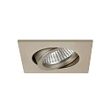 NV-Einbaustrahler TIRREL-S, IP20, 8.2 x 8.2cm, 12V, GX5.3 (exkl.), schwenkbar, Aluminium, champagner matt