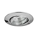 NV-Einbaustrahler BREENA-R, IP20, rund, Ø 8.8cm, 12V AC, GX5.3 max. 13W, schwenkbar, Zink-Guss, Chrom glänzend