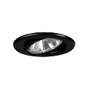NV-Einbaustrahler, IP20, 12V AC, rund, GX5.3 max. 50W, schwenkbar, Schwarz