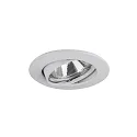 NV-Einbaustrahler CARYL, IP20, rund Ø 8cm, 12V AC, GX5.3 max. 13W, schwenkbar, weiß glänzend