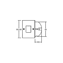 Brumberg Recessed outdoor LED wall luminaire, IP54, 230V 1.2W 3000K, stainless steel / Acry opal, square 8x8cm