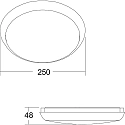 Brumberg Outdoor LED Aufbauleuchte MAKIRA, IP65 IK08, Ø 25cm, 230V, 18W 2700/3000/4000K (3CCT) 120°, strukturschwarz / opal, dimmbar