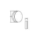 Brumberg Outdoor LED wall luminaire, IP54, round, with 2 exchangeable front panels, 230V, 9W 3000K 665lm, structured silver