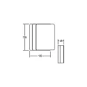 Outdoor LED Wandleuchte, IP54, eckig, mit 2 wechselbarer Frontplatten, 230V, 9W 3000K 665lm