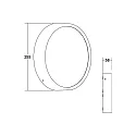 Brumberg LED Außenwandleuchte EYE, IP65 IK10, rund, 12W 3000/4000/5700K (CCT DIP-Switch), weiß