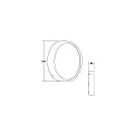 Brumberg LED Außenwandleuchte EYE, IP65 IK10, rund, 12W 3000/4000/5700K (CCT DIP-Switch), Seeluft beständig, schwarz